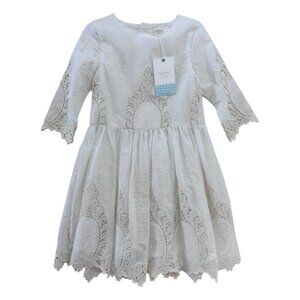 CARREMENT BEAU - EMBROIDERED DRESS - 100% COTTON - NWT